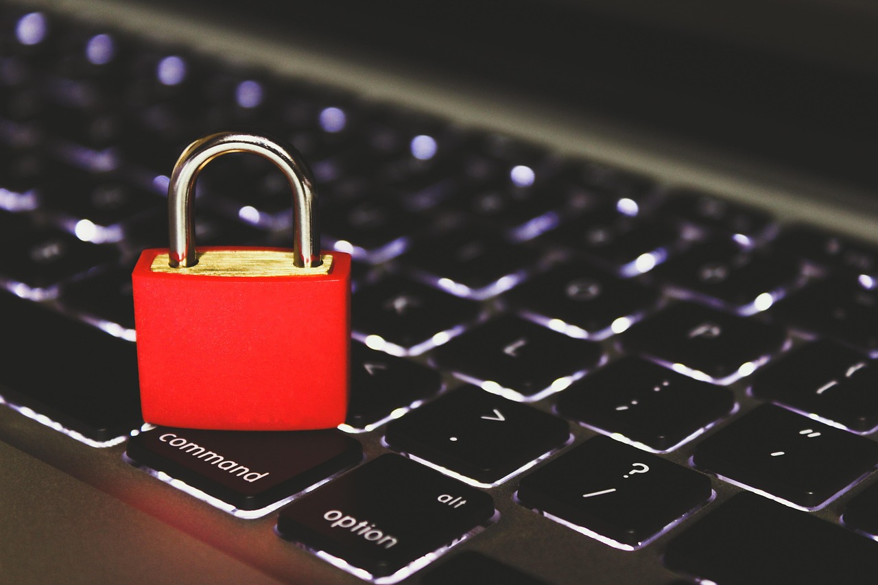 An abstract digital security graphic.