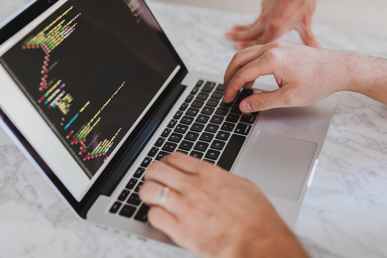 Du code de programme sur un écran.